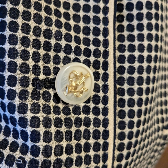 Vintage Irving Samuel Montreal Navy & White Pure Virgin Wool Jacket & Skirt … - Picture 3 of 13